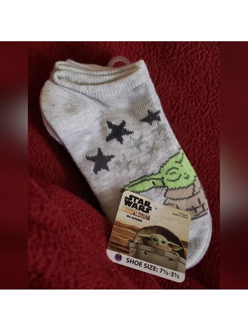 Star Wars Mandalorian Grogu No Show Socks 5 Pair Included Disney Socks Youth